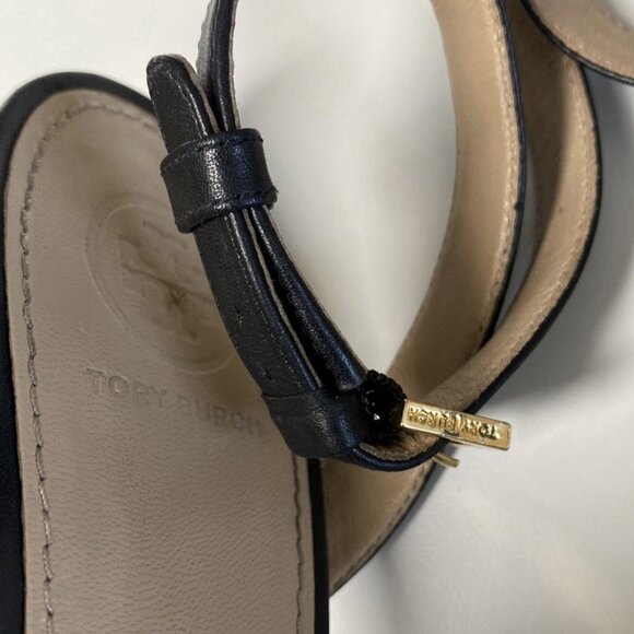 Tory Burch Black Elana Strappy Sandals - Picture 4 of 5